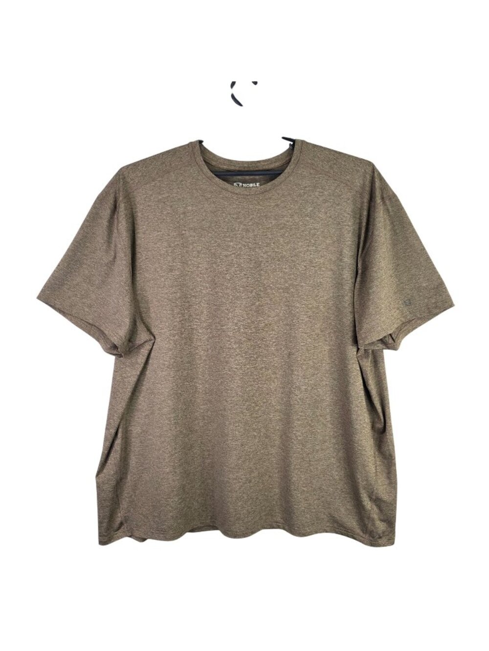 Mens Noble Outfitters Brown Short Sleeve Performance T Shirt Polyester Blend 4XL